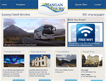 Tablet Screenshot of mangantours.ie